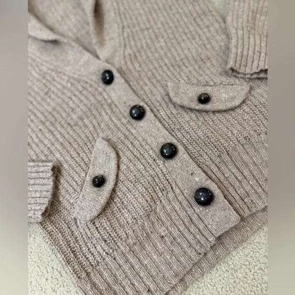 J. Crew Taupe Button-Up Wool Blend Cardigan - Picture 3 of 10